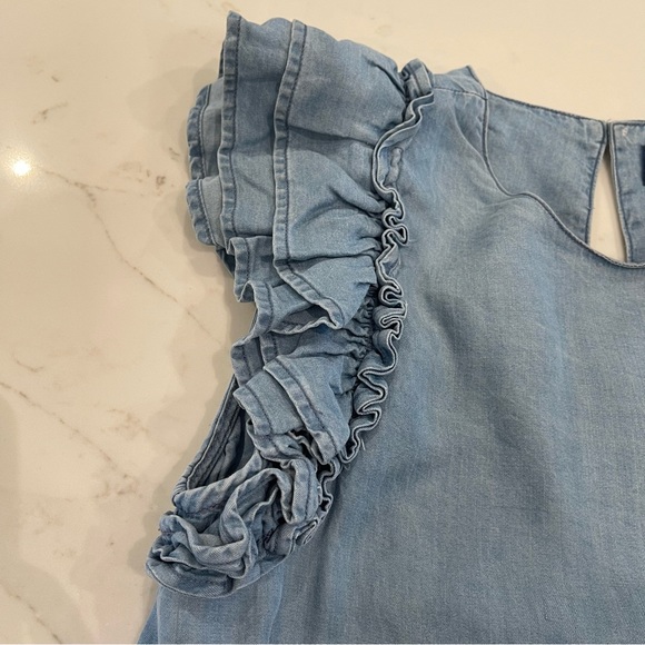 NWT Francesca’s Blue Rain denim/chambray knee knee length dress - Picture 8 of 13